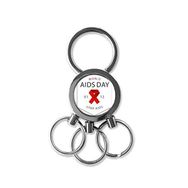 Dıythinker Kırmızı Kurdele 1 Aralık Dünya Aids Day Stop Hiv Farkındalık Dayanaklık Sembolü Metal Anahtarlık