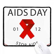 Dıythinker Kırmızı Kurdele Dünya AIDS Günü Durdurma HIV Farkındalık Kaymaz Mouse Pad
