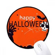 Dıythinker Kırmızı Mutlu Hayalet Korku Cadılar Bayramı Yuvarlak Kaymaz Mouse Pad