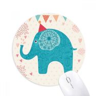Dıythinker Kırmızı Şapka Fil Mavi Bayrak Renkli Baskılı Yuvarlak Kaymaz Kauçuk Mouse Pad