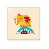 Dıythinker Kırmızı Şapka Milli Fil Pembe Renkli 15x15 cm Seramik Karo