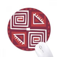 Dıythinker Kırmızı Şarap Rengi Meksika Totemler Antik Medeniyet Baskılı Yuvarlak Kaymaz Kauçuk Mouse Pad