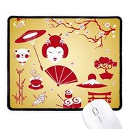 Dıythinker Kırmızı Sarı Beyaz Fincan Suşi Japonya Kaymaz Mouse Pad