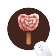 Dıythinker Kırmızı Şeker Dondurma Popsicles Baskılı Yuvarlak Kaymaz Kauçuk Mouse Pad