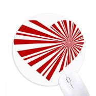 Dıythinker Kırmızı Sevgililer Günü Kalp Çiçek Açan Baskılı Yuvarlak Kaymaz Kauçuk Mouse Pad