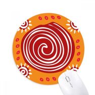 Dıythinker Kırmızı Vida Meksika Totems Antik Uygarlık Baskılı Yuvarlak Kaymaz Kauçuk Mouse Pad