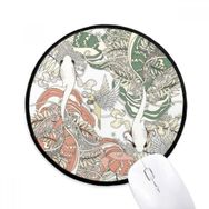 Dıythinker Kırmızı Yeşil Sazan Yuvarlak Kaymaz Mouse Pad