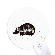 Dıythinker Kirpi Siyah ve Beyaz Hayvan Baskılı Yuvarlak Kaymaz Kauçuk Mouse Pad