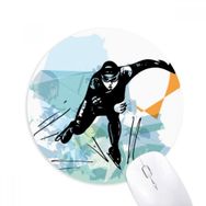 Dıythinker Kış Spor Hız Pateni Erkek Atletler Baskılı Yuvarlak Kaymaz Kauçuk Mouse Pad