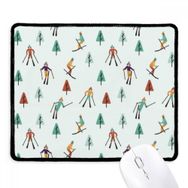Dıythinker Kış Spor Kayak Atlet Karikatür Illüstrasyon Kaymaz Mouse Pad