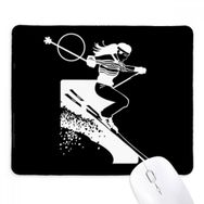 Dıythinker Kış Spor Kayak Siyah Desen Kaymaz Siyah Başlıklı Kenarlar Mouse Pad