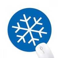 Dıythinker Kış Sporları Kar Tanesi Mavi Siluet Baskılı Yuvarlak Kaymaz Kauçuk Mouse Pad