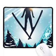 Dıythinker Kış Sporları Kayak Ağacı Suluboya Kaymaz Mouse Pad