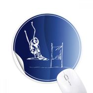 Dıythinker Kış Sporları Kayak Desenli Baskılı Yuvarlak Kaymaz Kauçuk Mouse Pad
