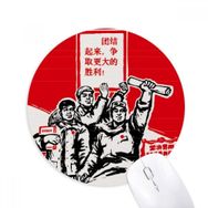 Dıythinker Kitap Kağıdı Kırmızı Başkan Mao Kitleleri Baskılı Yuvarlak Kaymaz Kauçuk Mouse Pad