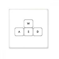 Dıythinker Klavye Sembolü ASWD Seramik 10x10 cm Seramik Karo
