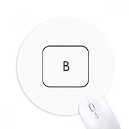 Dıythinker Klavye Sembolü B Baskılı Yuvarlak Kaymaz Kauçuk Mouse Pad