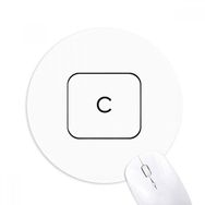 Dıythinker Klavye Sembolü C Baskılı Yuvarlak Kaymaz Kauçuk Mouse Pad