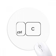 Dıythinker Klavye Sembolü ctrl C Baskılı Yuvarlak Kaymaz Kauçuk Mouse Pad