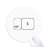 Dıythinker Klavye Sembolü ctrl S Baskılı Yuvarlak Kaymaz Kauçuk Mouse Pad