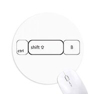 Dıythinker Klavye Sembolü ctrl shift B Baskılı Yuvarlak Kaymaz Kauçuk Mouse Pad