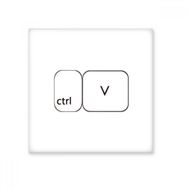 Dıythinker Klavye Sembolü Ctrl V Seramik 10x10 cm Seramik Karo