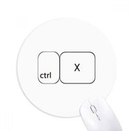 Dıythinker Klavye Sembolü ctrl X Baskılı Yuvarlak Kaymaz Kauçuk Mouse Pad