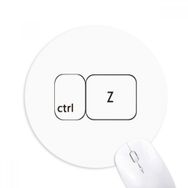 Dıythinker Klavye Sembolü ctrl Z Baskılı Yuvarlak Kaymaz Kauçuk Mouse Pad