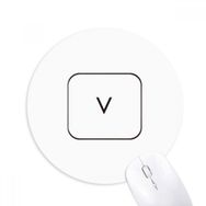 Dıythinker Klavye Sembolü V Baskılı Yuvarlak Kaymaz Kauçuk Mouse Pad
