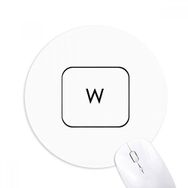 Dıythinker Klavye Sembolü W Baskılı Yuvarlak Kaymaz Kauçuk Mouse Pad