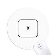 Dıythinker Klavye Sembolü X Baskılı Yuvarlak Kaymaz Kauçuk Mouse Pad