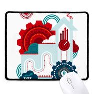 Dıythinker Kontrast Renkli Dişli Saat Ev İllüstrasyon Kaymaz Mouse Pad