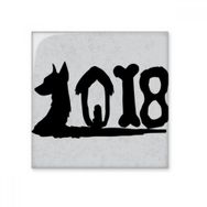 Dıythinker Köpek 2018 Tipi Mutlu Yıllar 10x10 cm Seramik Karo