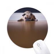 Dıythinker Köpek Hayvan Oda Zemin Resmi Baskılı Yuvarlak Kaymaz Kauçuk Mouse Pad