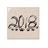 Dıythinker Köpek Pati Baskı Çift Efektli 2018 10x10 cm Seramik Karo