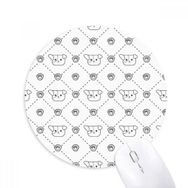 Dıythinker Köpek Pençesi Koruyucu Hayvan Hayvan Sevgili Baskılı Yuvarlak Kaymaz Kauçuk Mouse Pad
