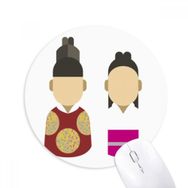 Dıythinker Kore geleneksel prens ve prenses Baskılı Yuvarlak Kaymaz Kauçuk Mouse Pad