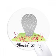 Dıythinker Kore İyi Bilinen Kent Simgesi Baskılı Yuvarlak Kaymaz Kauçuk Mouse Pad
