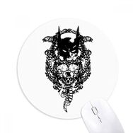 Dıythinker Korsan İskelet Dekorasyon Desen Baskılı Yuvarlak Kaymaz Kauçuk Mouse Pad