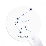 Dıythinker Kova Burcu Burcu Baskılı Yuvarlak Kaymaz Kauçuk Mouse Pad
