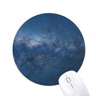 Dıythinker Koyu Galaksi Mavi Yıldızlar Bulutlar Baskılı Yuvarlak Kaymaz Kauçuk Mouse Pad