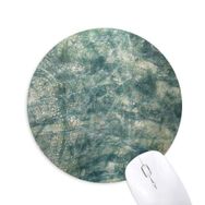 Dıythinker Koyu Mavi Deri Cilt Dokusu Baskılı Yuvarlak Kaymaz Kauçuk Mouse Pad