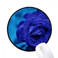 Dıythinker Koyu Mavi Güller Çiçekler Yuvarlak Kaymaz Mouse Pad