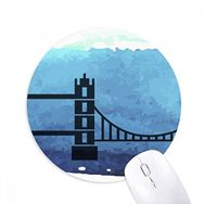 Dıythinker Kule Köprüsü Londra İngiltere İngiltere Baskılı Yuvarlak Kaymaz Kauçuk Mouse Pad