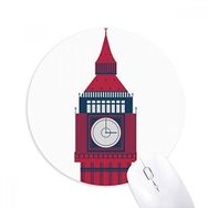 Dıythinker Kulesi Big Ben Birleşik Krallık Simgesi Bayrak Baskılı Yuvarlak Kaymaz Kauçuk Mouse Pad