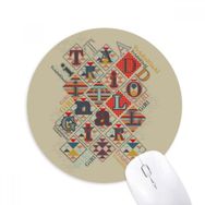 Dıythinker Kumar Aletleri Kartları Çip Desenli Baskılı Yuvarlak Kaymaz Kauçuk Mouse Pad