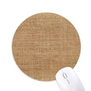 Dıythinker Kumaş Keten Örgü Kahki Soyut Baskılı Yuvarlak Kaymaz Kauçuk Mouse Pad