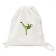 Dıythinker Kungfu Çin Desenli Kanvas İpli Sırt Çantası