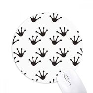 Dıythinker Kurbağa Ayak İzleri Hayvan Silüeti Koruyucu Hayvan Baskılı Yuvarlak Kaymaz Kauçuk Mouse Pad