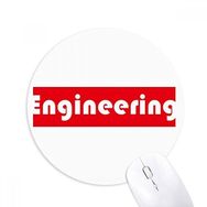 Dıythinker Kursu ve Büyük Mühendislik Kırmızı Baskılı Yuvarlak Kaymaz Kauçuk Mouse Pad